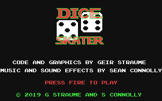 Dice Skater (Homebrew) — Title screen